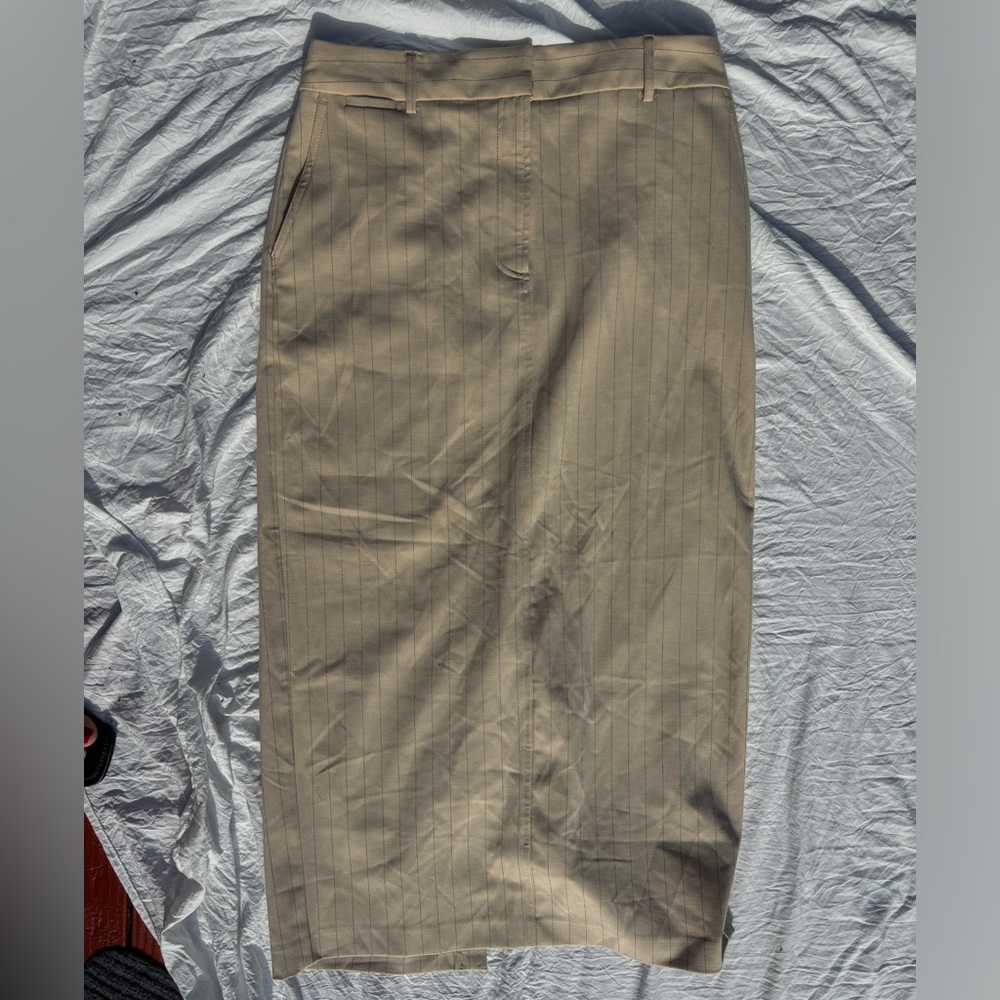 Elegant Tan Maxi Skirt